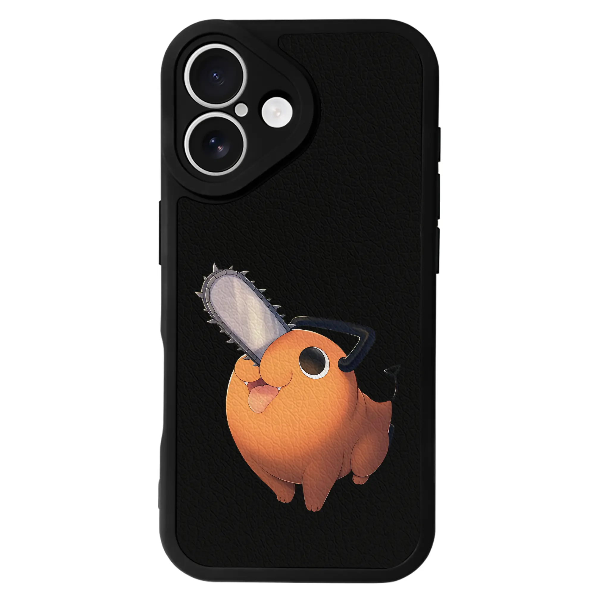 チェンソーマン グッズ,ポチタ - IPhone 16シリーズ対応 ・ シリコンスマホケース ・ レザー調 ・ 高精度フィット ・ 耐衝撃 ・ ワイヤレス充電対応 ・ 精密カット